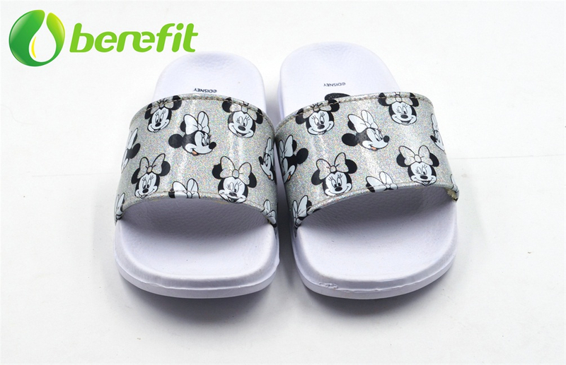 Pantuflas para niños y pantuflas de interior con parte superior de PU con diseño de Mickey