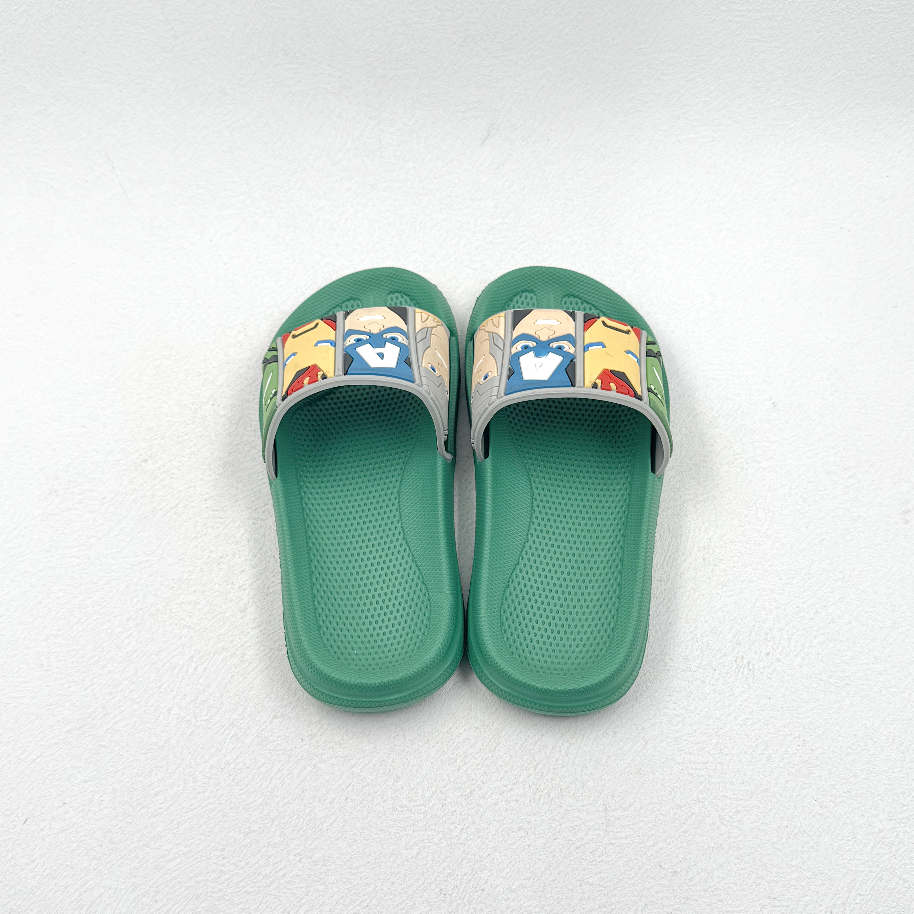 Kids Green Avenger Slip on Sandal
