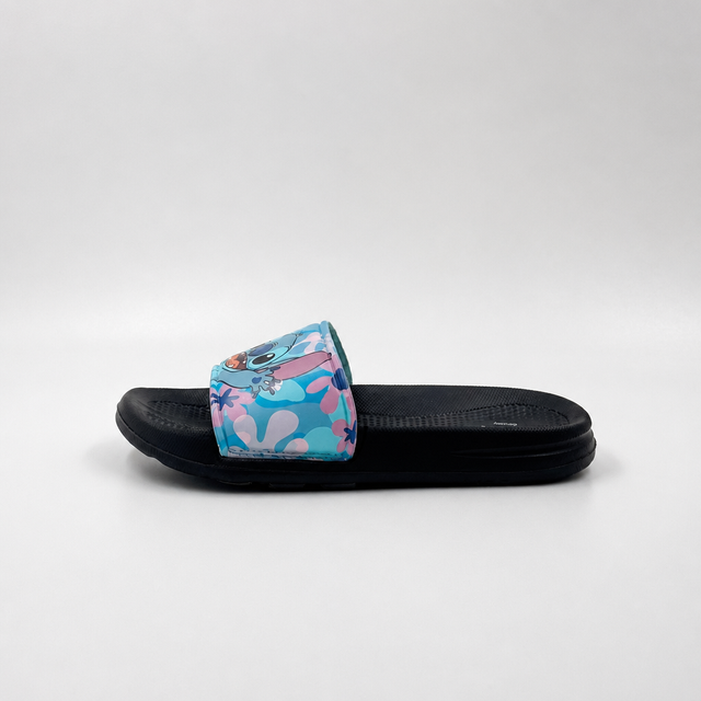 Sandalias de verano de EVA negras con diseño de personaje de puntada para niños de Bulk