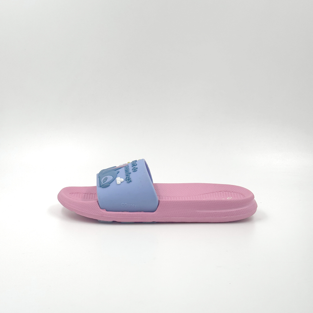 Chanclas de punto rosa y azul para niños al por mayor "No hago las mañanas"