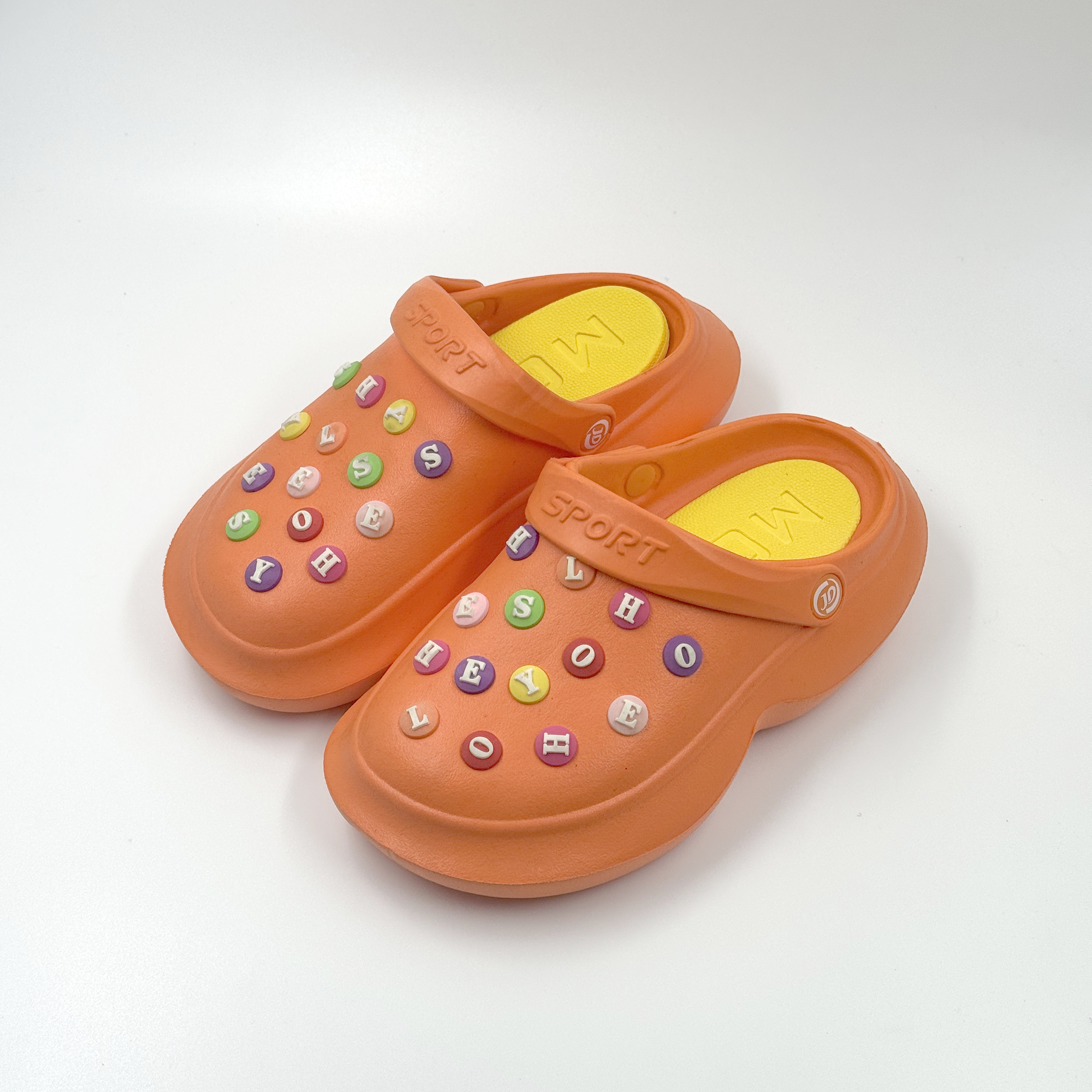 Orange Eva Clogs M&M Shoes Collogs