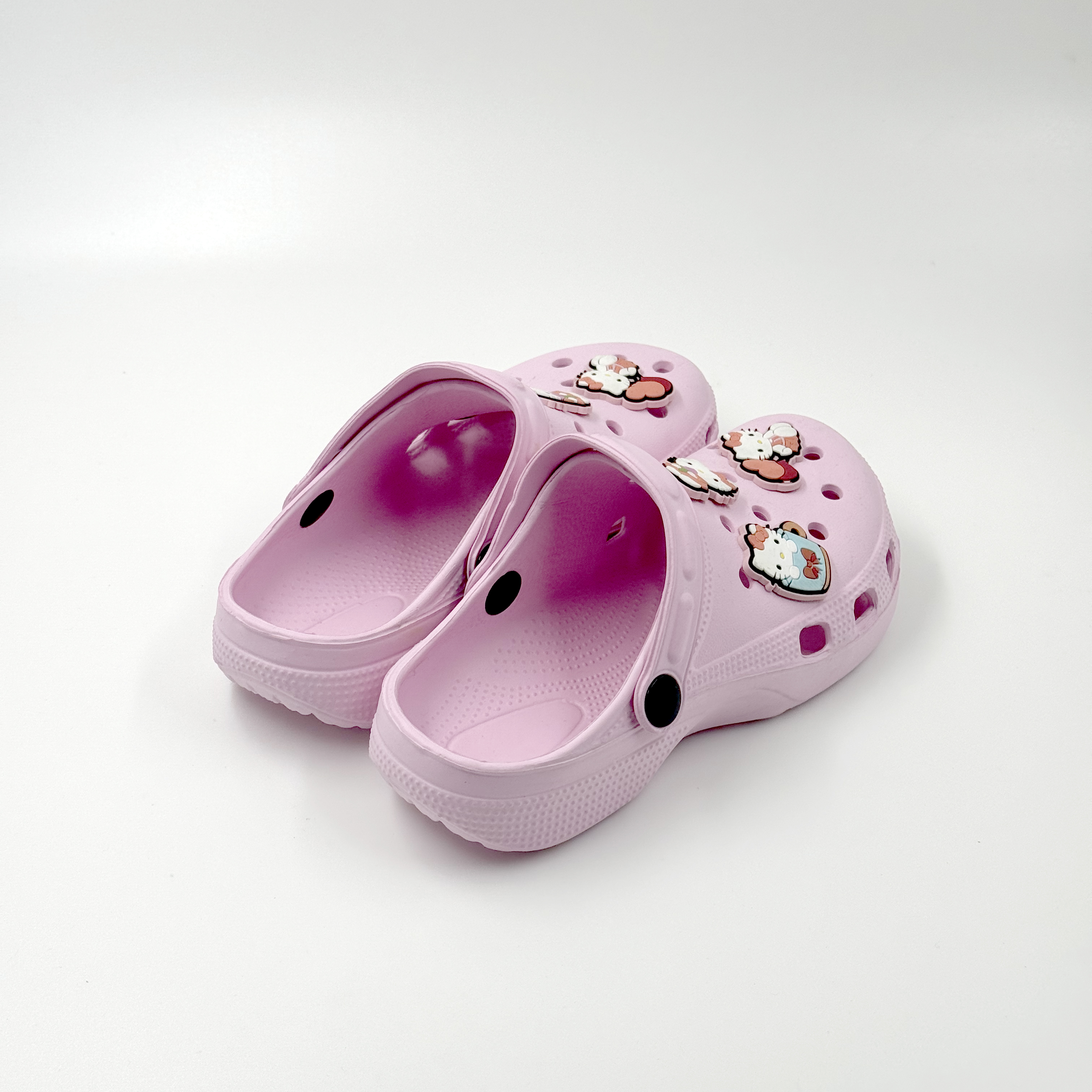 Rosa obstrucción lindas zuecos para mujeres