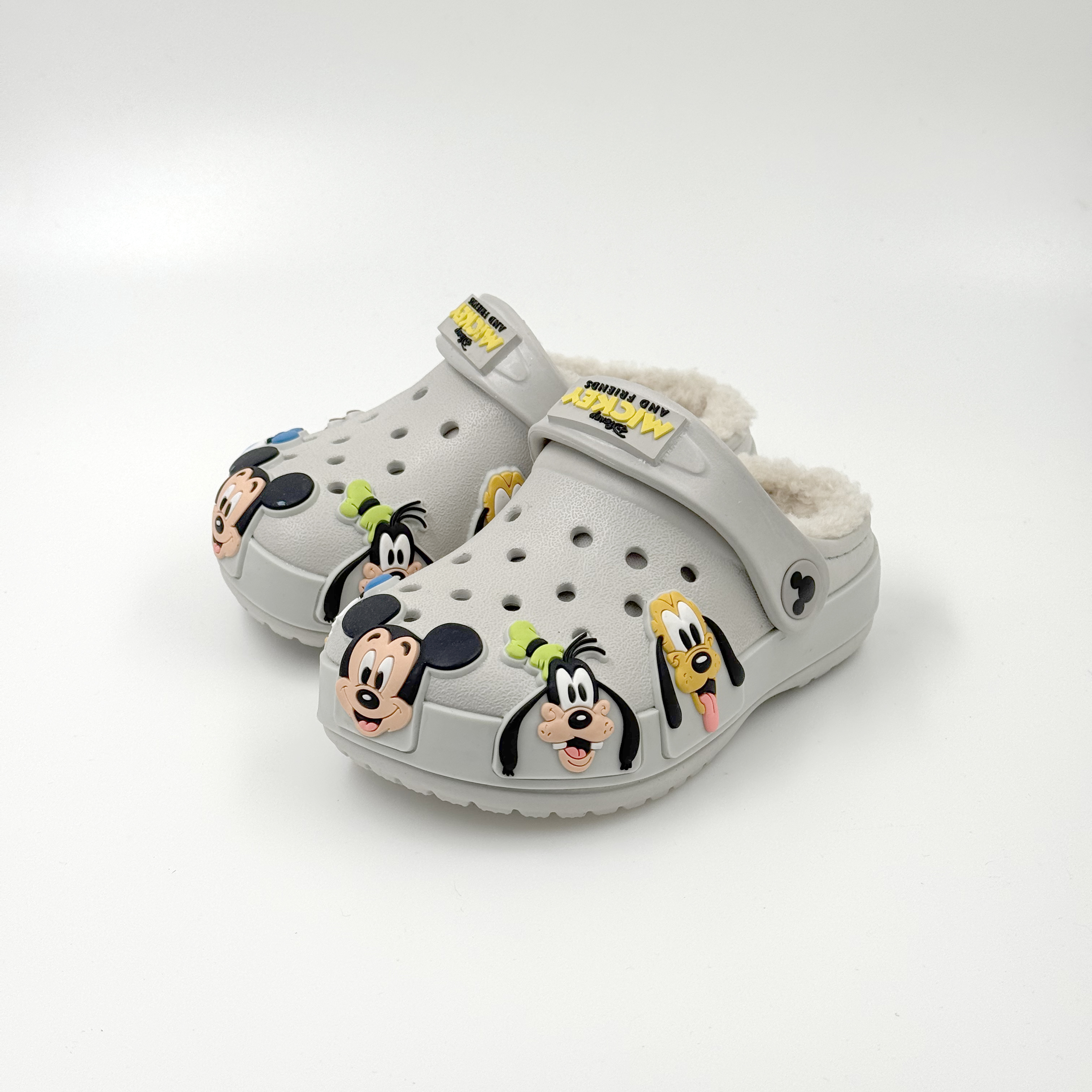 MICKEY ZUECOS DE INVIERNO NIÑO CON ZAPATILLAS FORRO DE PELO DIBUJOS ANIMADOS ZAPATILLAS CASA TRENDY 