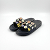 Mujeres zapatillas de flores Sandalias de dibujos animados negros Eva