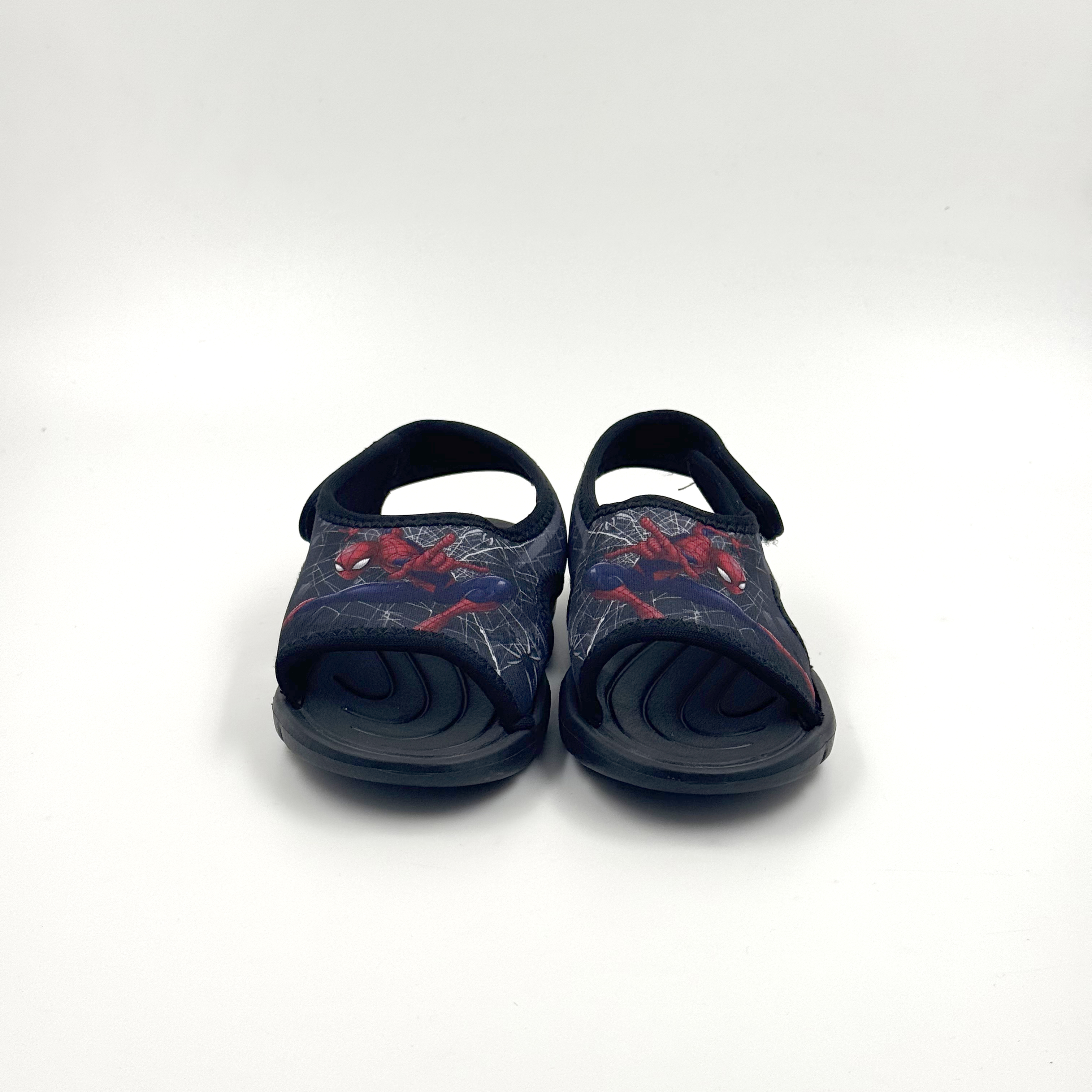 Venta al por mayor Sandalias de Spider-Man para niños Zapatos de verano con carácter azul