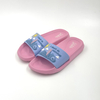 Chanclas de punto rosa y azul para niños al por mayor "No hago las mañanas"