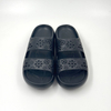 Zapatillas negras Zapatillas acogedoras Zapatillas de diseñador para mujer
