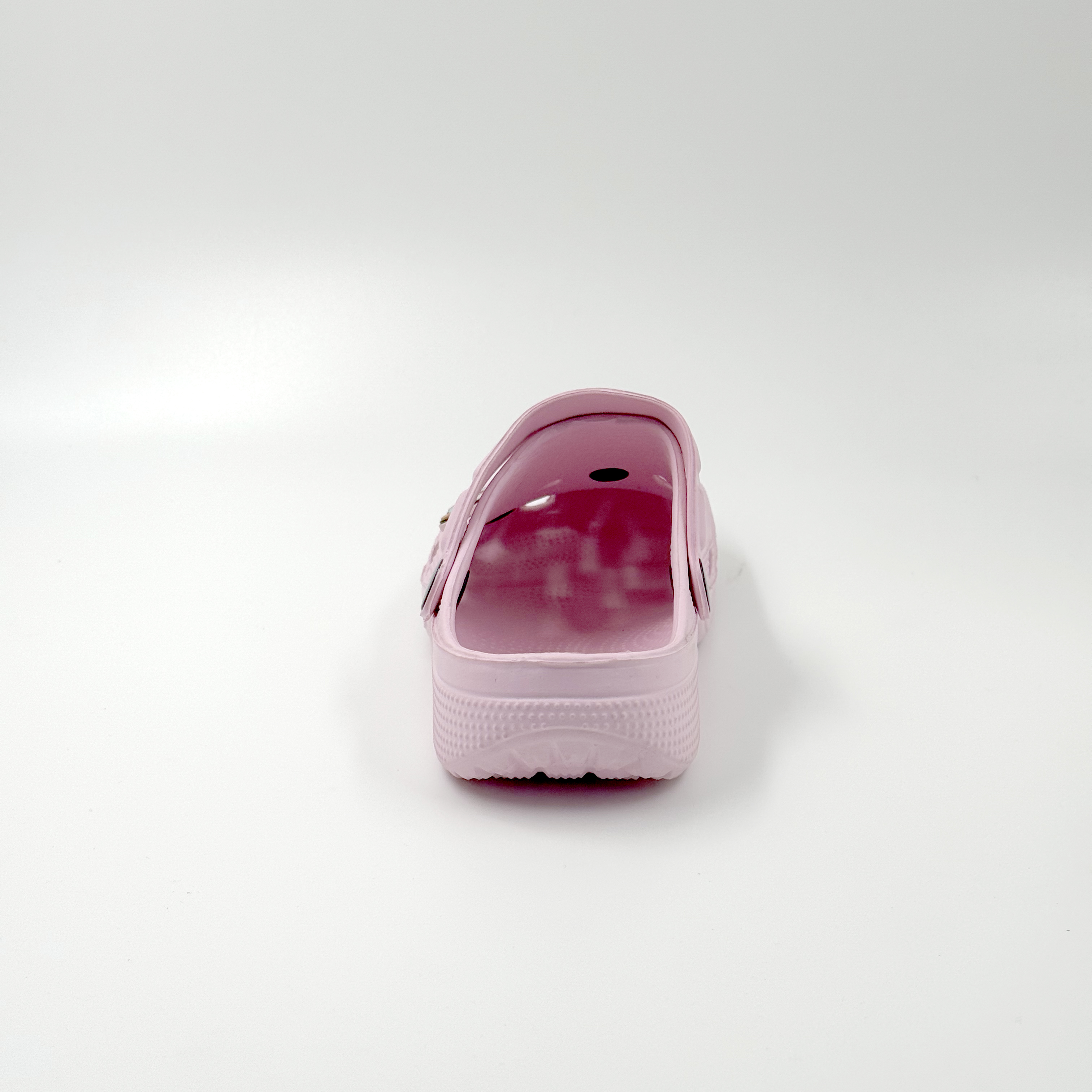 Rosa obstrucción lindas zuecos para mujeres