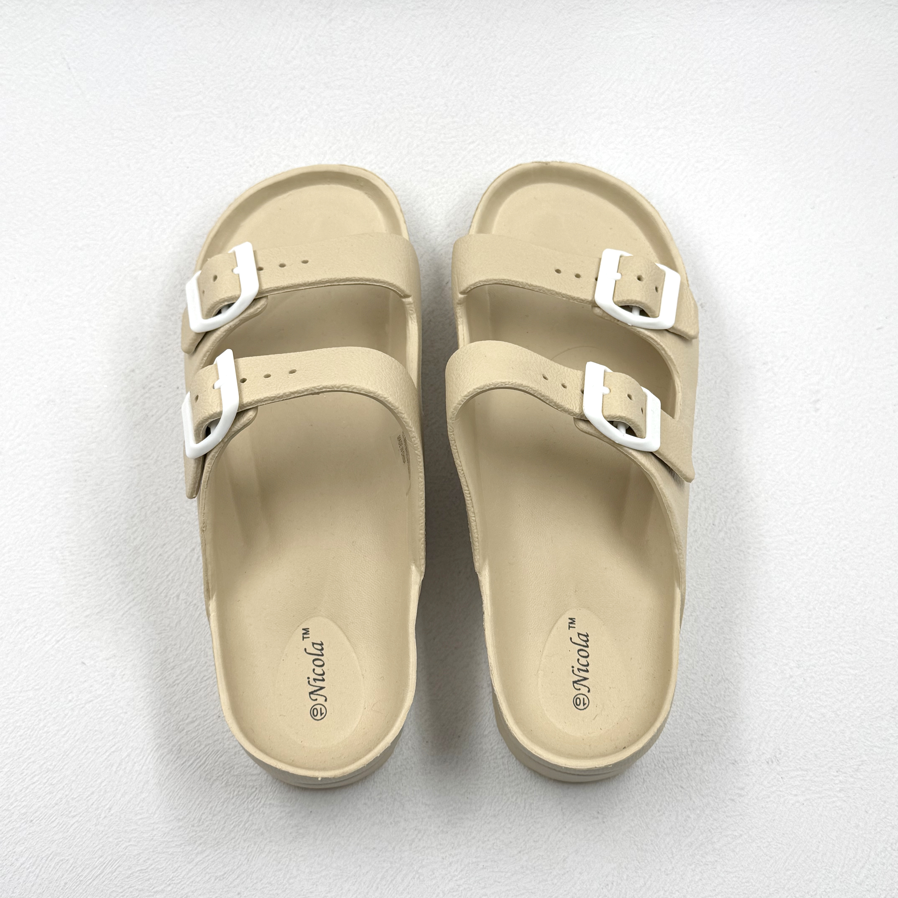 Mujeres Eva Sandalias de hebilla doble Slipper
