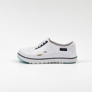 Zuecos escolares deportivos blancos para niños a granel con cordones decorativos de EVA