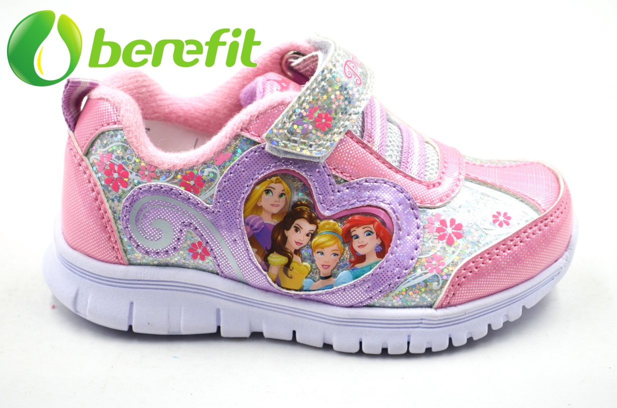 Zapatos para niños Estilo para niñas con diseño de princesa La parte superior de PU rosa con tamaño 24-29 #