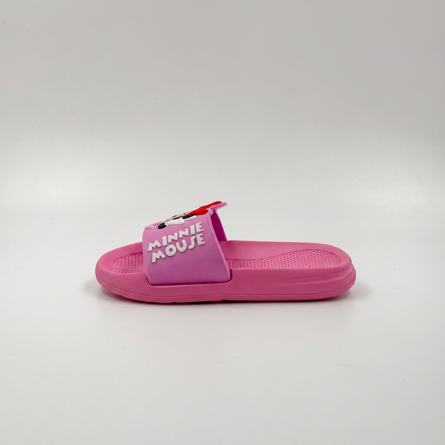 Venta al por mayor Kids Minnie Mouse Slides Pink EVA Sandalias de verano