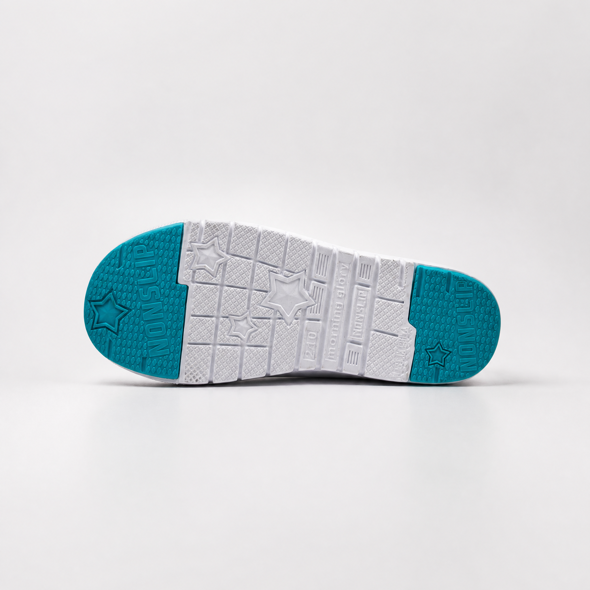 Zuecos escolares deportivos blancos para niños a granel con cordones decorativos de EVA