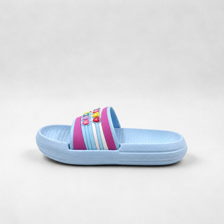 Diapositivas azules para niñas al por mayor con coloridos dijes de corazón de Happy Girls