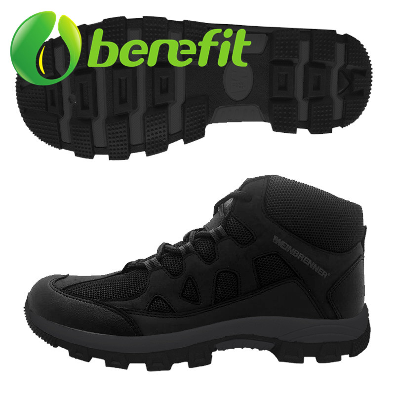 Calzado deportivo para hombre y calzado de baloncesto para hombre con parte superior alta en diseño negro