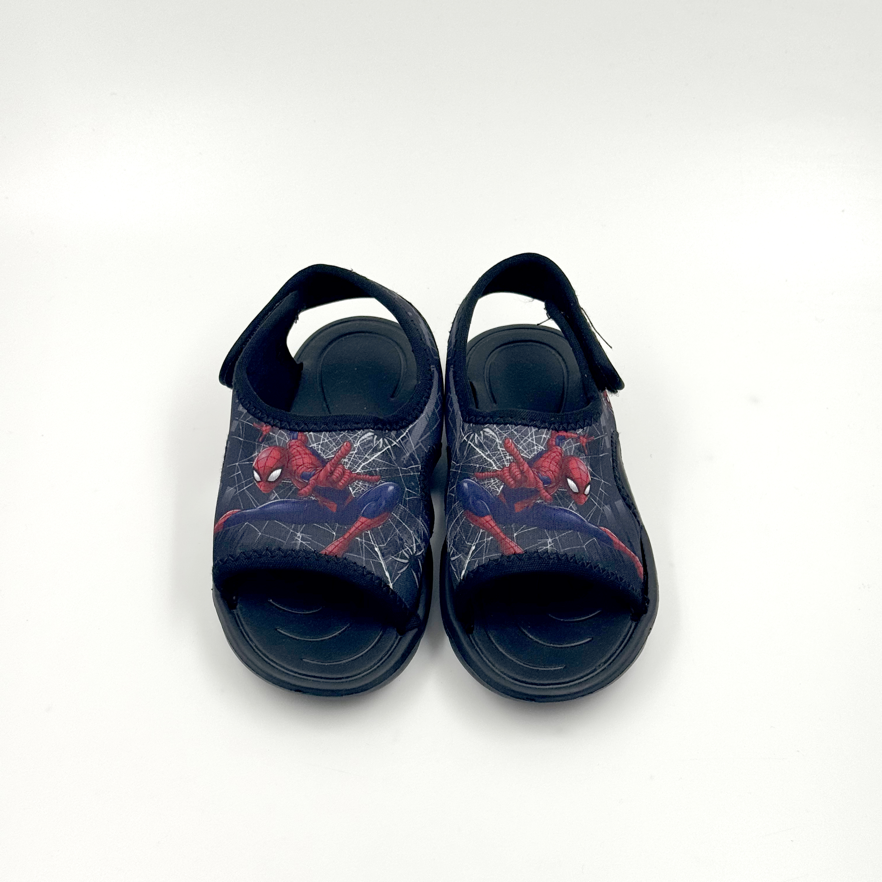 Venta al por mayor Sandalias de Spider-Man para niños Zapatos de verano con carácter azul