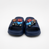 Chanclas azul marino para niños al por mayor con dijes de motocicleta y baloncesto