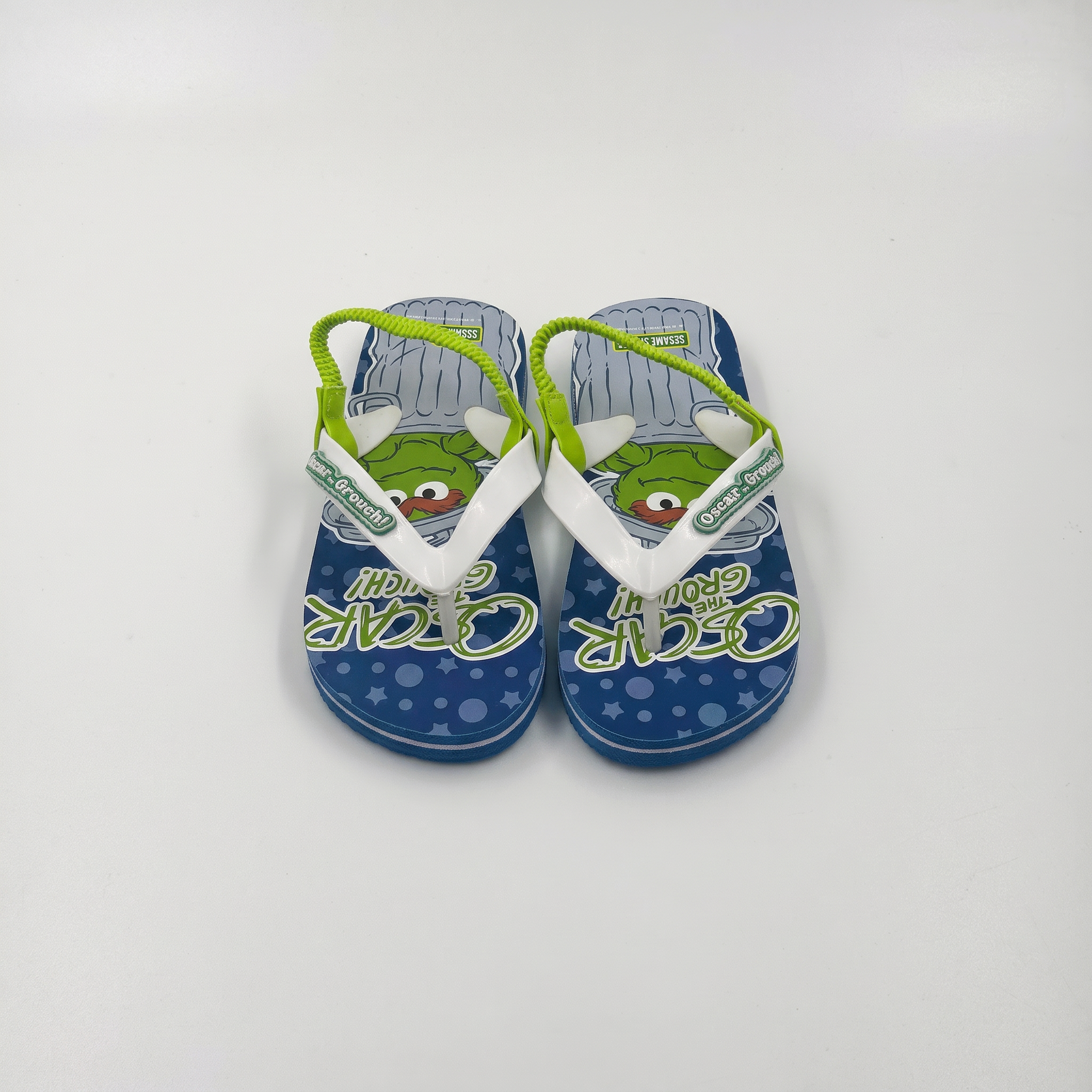 Venta al por mayor Chanclas para niños Oscar The Grouch con correa trasera elástica