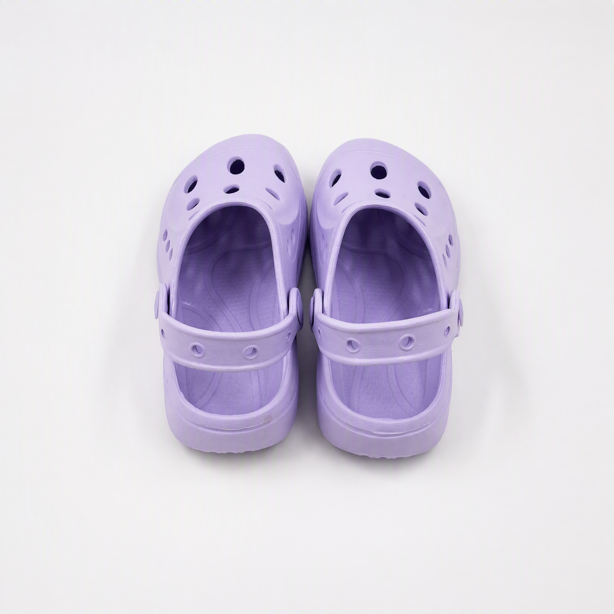 Proveedor de zapatos de jardín ligeros de zuecos EVA de lavanda para niños a granel