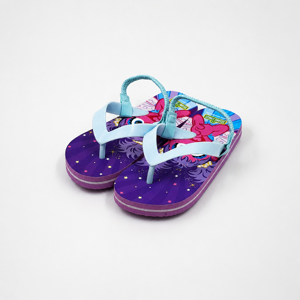 Bulk Sesame Street Abby Cadabby Chanclas para niños pequeños con correa trasera