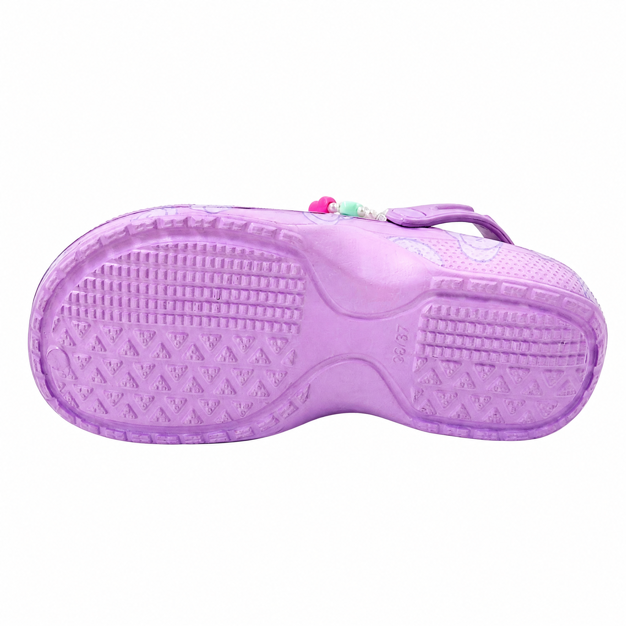 Zuecos con forma de corazón UR CUTE para niños a granel con dijes | Fábrica De Zapatos De Jardín Púrpuras Para Niñas al por mayor