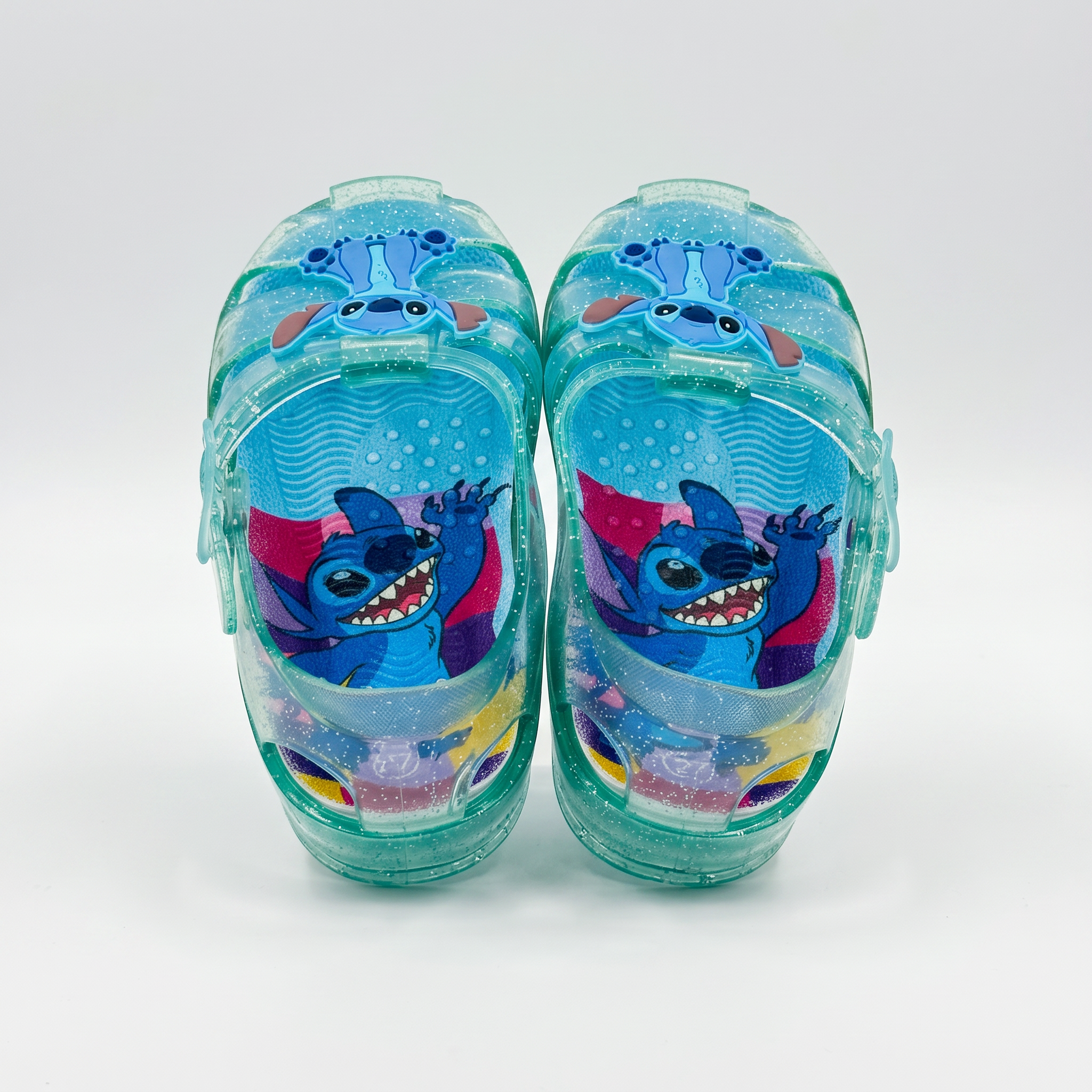 Zapatos al por mayor de la playa del PVC de las sandalias de la jalea de los niños del brillo de la puntada