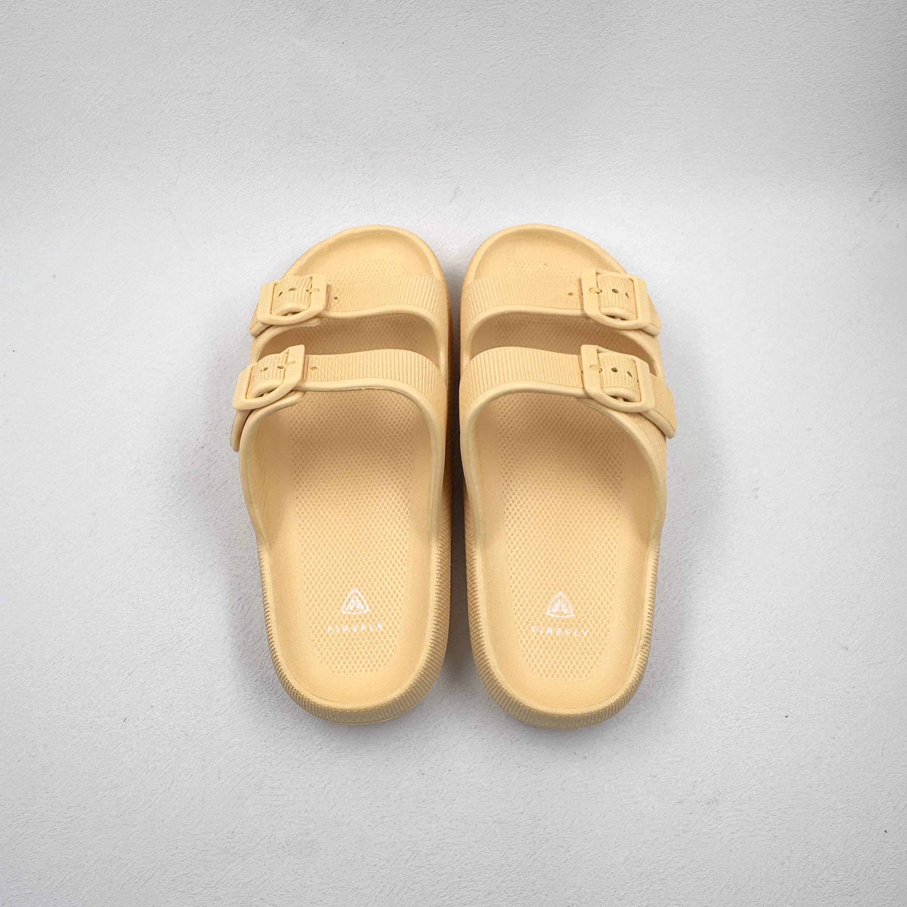 Damas Sandalias de estilo amarillo de Birkenstock Eva con dos hebillas en la parte superior