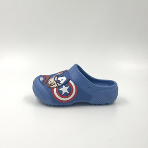 Zuecos de EVA azul Capitán América para niños a granel, zapatos de jardín de superhéroe