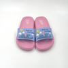 Chanclas de punto rosa y azul para niños al por mayor "No hago las mañanas"