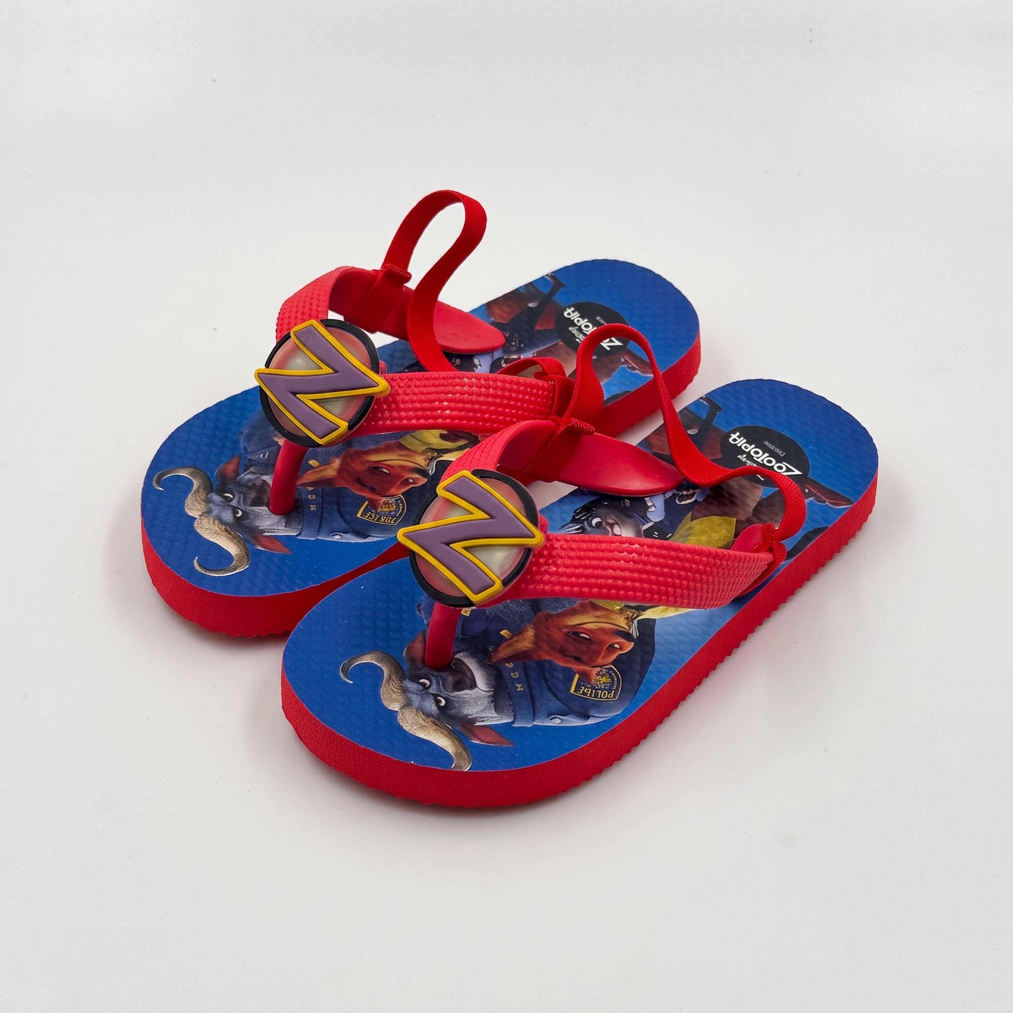 Chanclas para niños Disney Zootopia al por mayor con correa trasera elástica