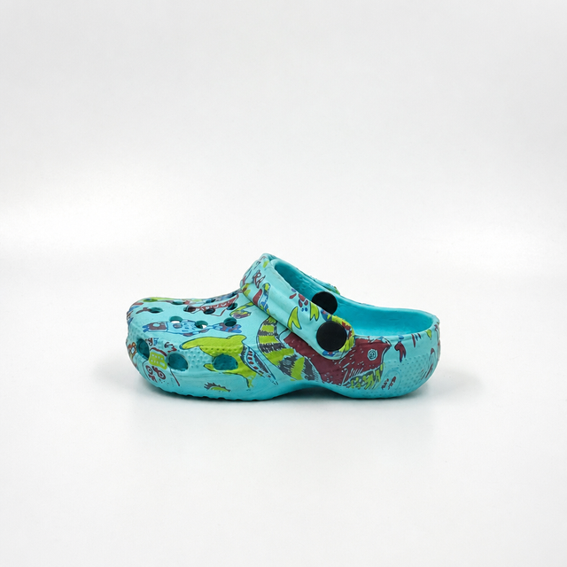 Zuecos estampados para niños a granel | Zapatos De Jardín Con Patrón De Doodle Para Niños al por mayor