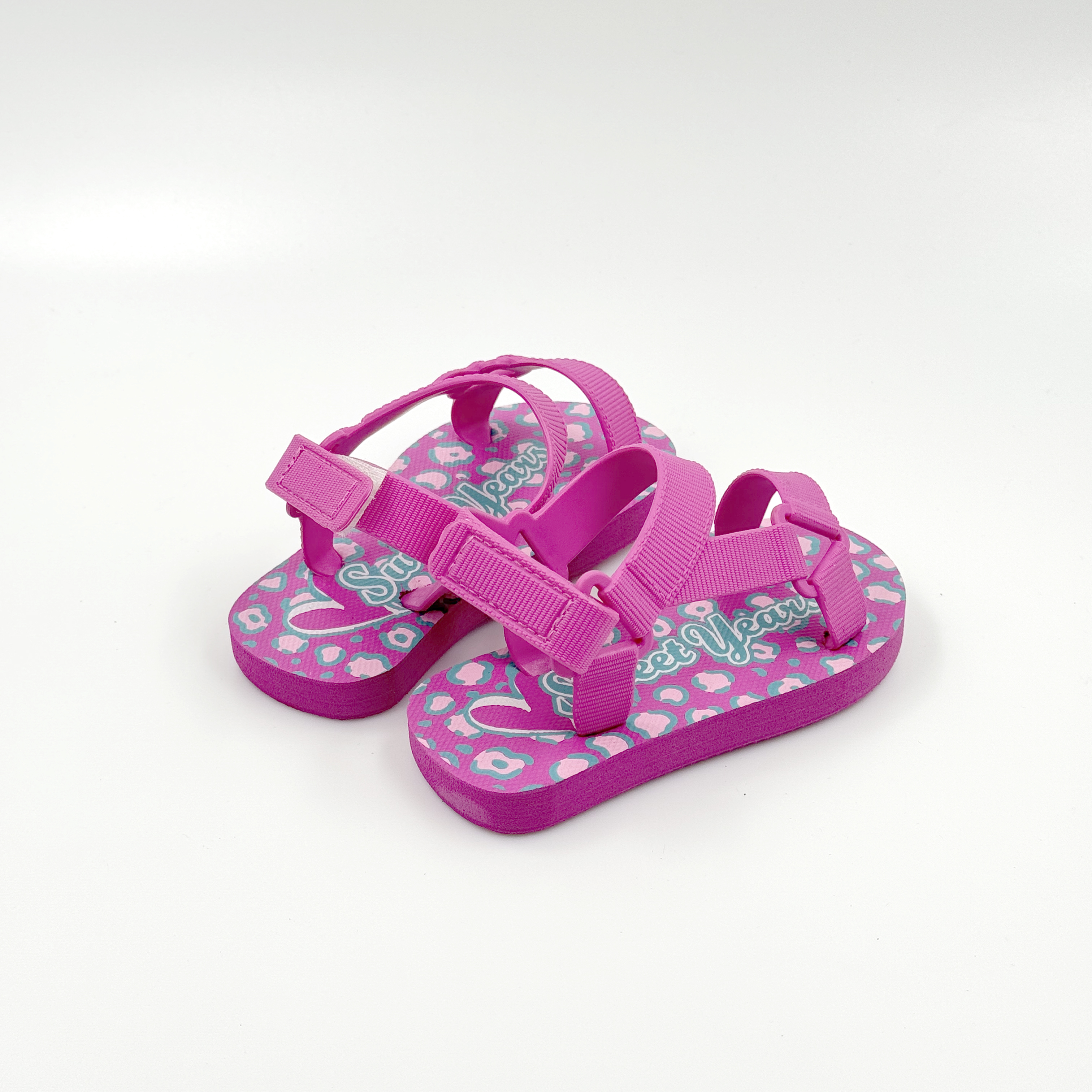 Sandalias de senderismo rosa para niños Fun Flops 