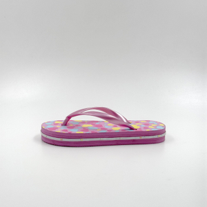 Los niños encienden las chanclas con estampado de corazones coloridos al por mayor