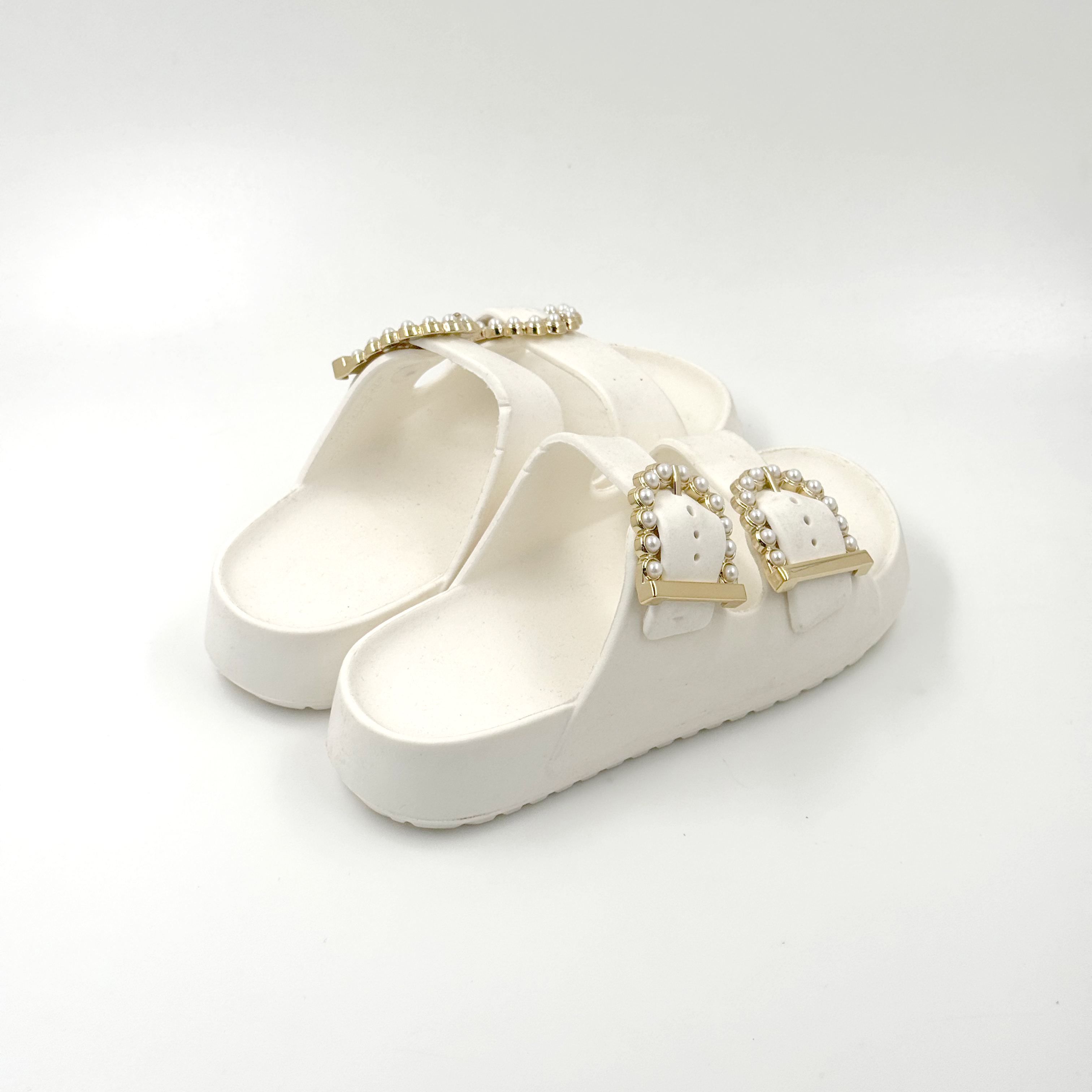 Zapatillas para niños Zapatillas blancas Zapatillas con perlas