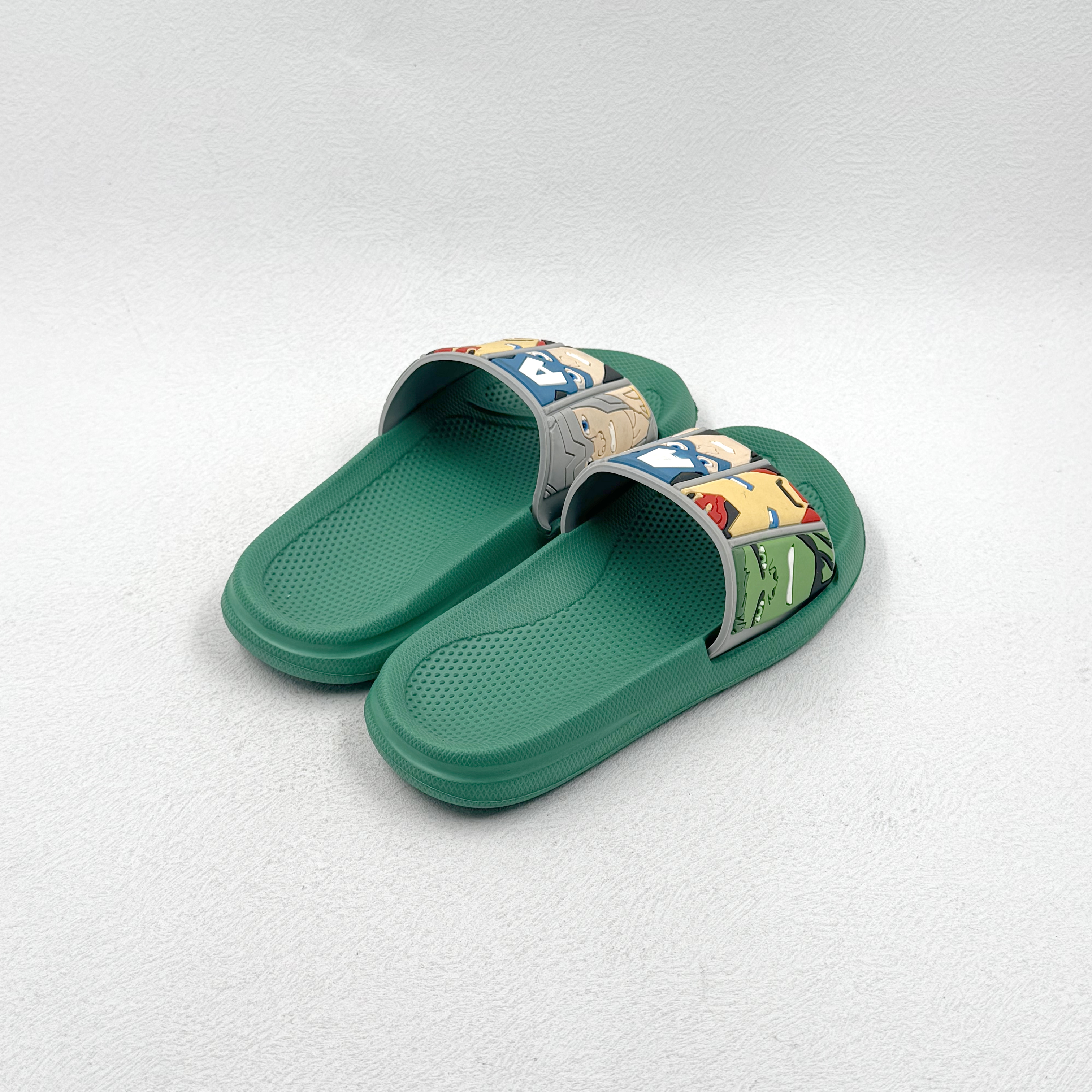 Kids Green Avenger Slip on Sandal