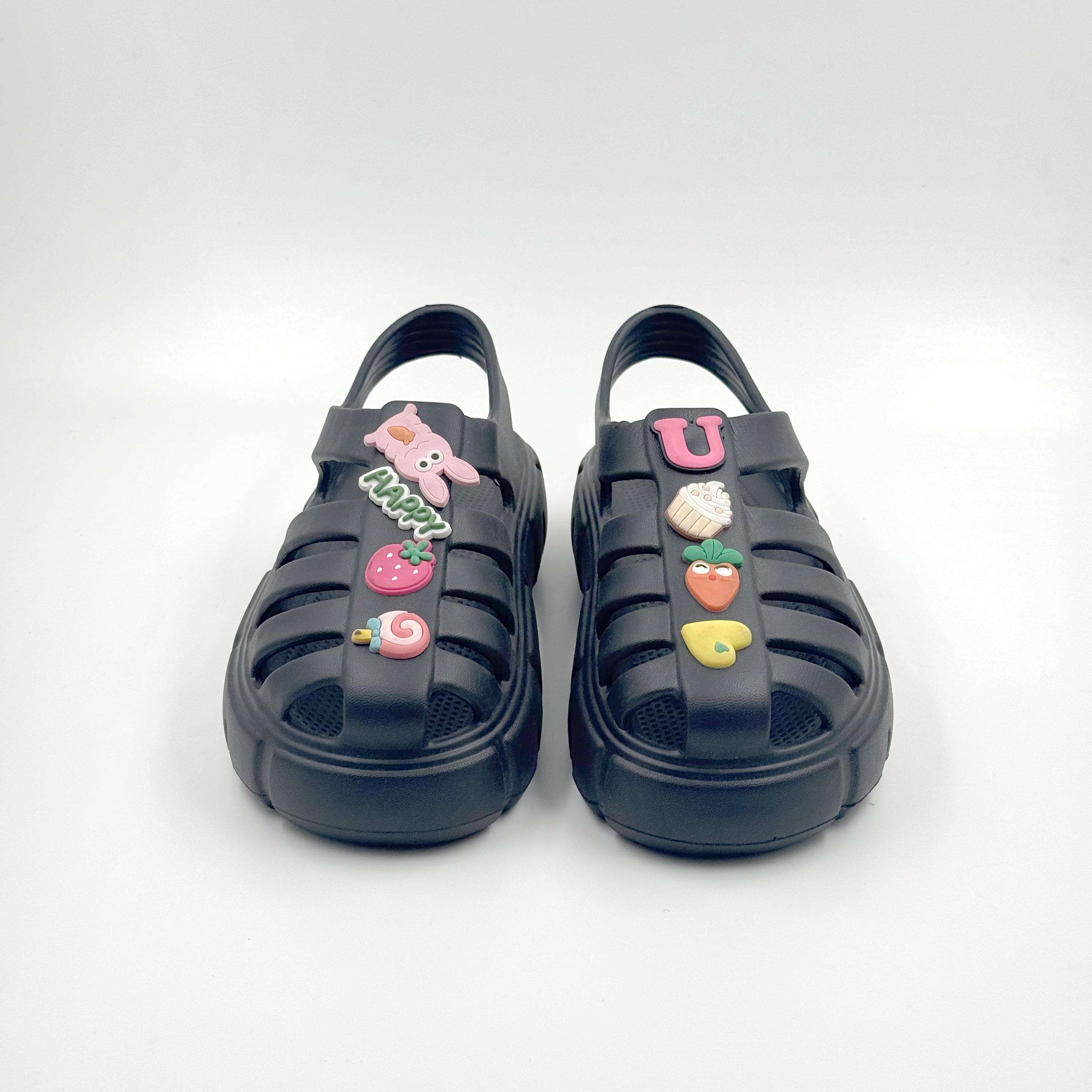 Sandalias de verano cómodas de EVA con diapositivas informales negras para mujer a granel