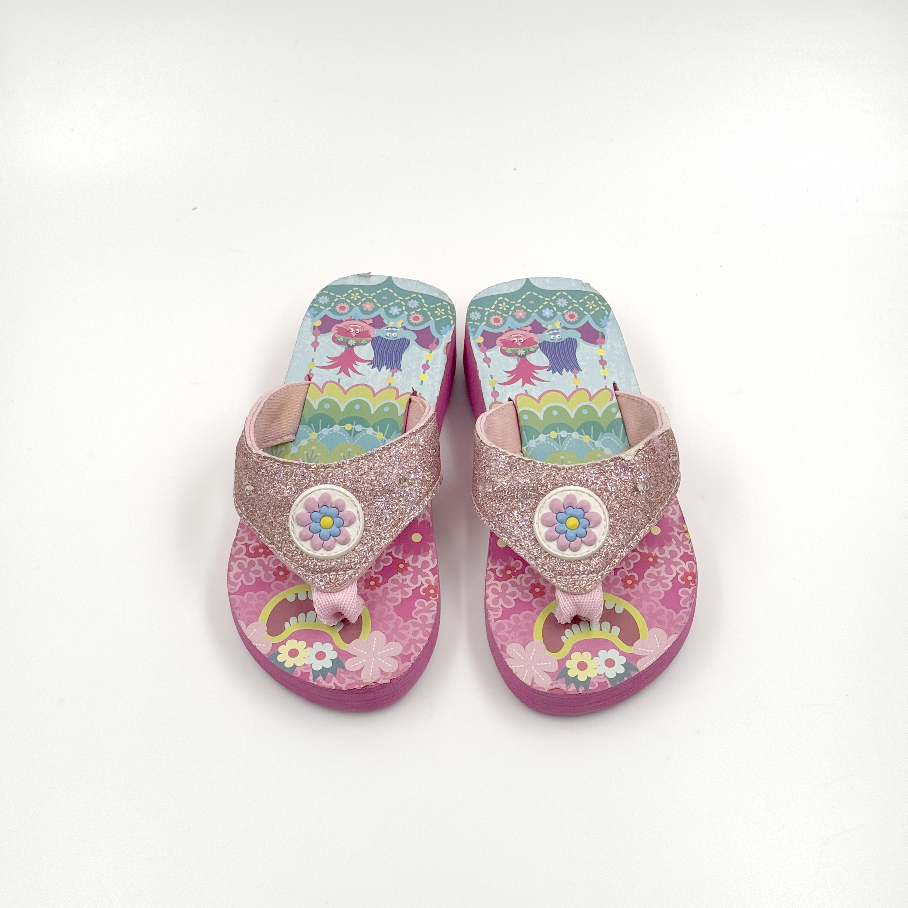 Venta al por mayor Chanclas con luz LED rosa para niños que destellan sandalias de verano