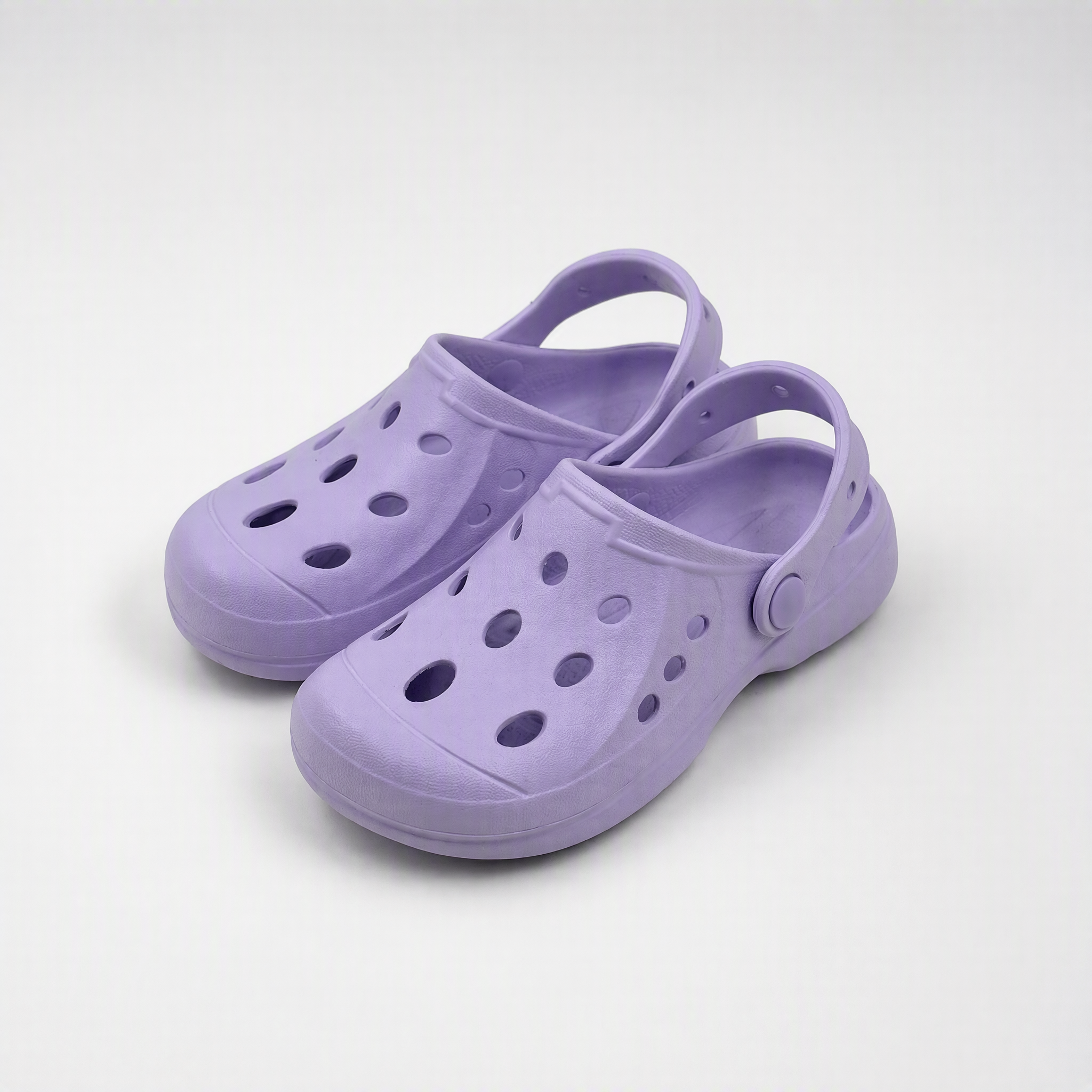 Proveedor de zapatos de jardín ligeros de zuecos EVA de lavanda para niños a granel