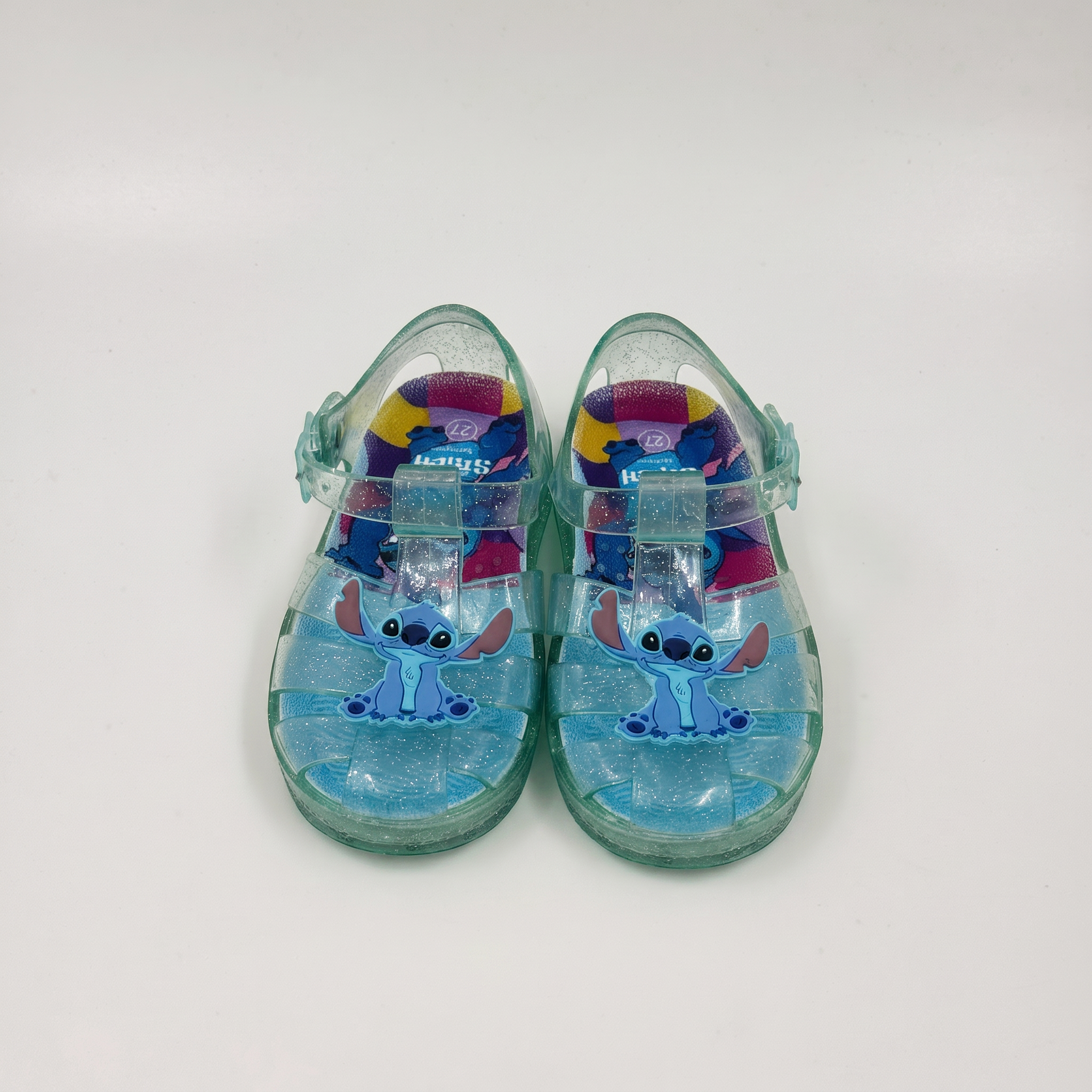 Zapatos al por mayor de la playa del PVC de las sandalias de la jalea de los niños del brillo de la puntada