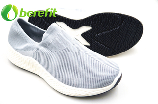 Zapatos casuales para hombre con parte superior Flyknit y suela de doble color de PVC modificado