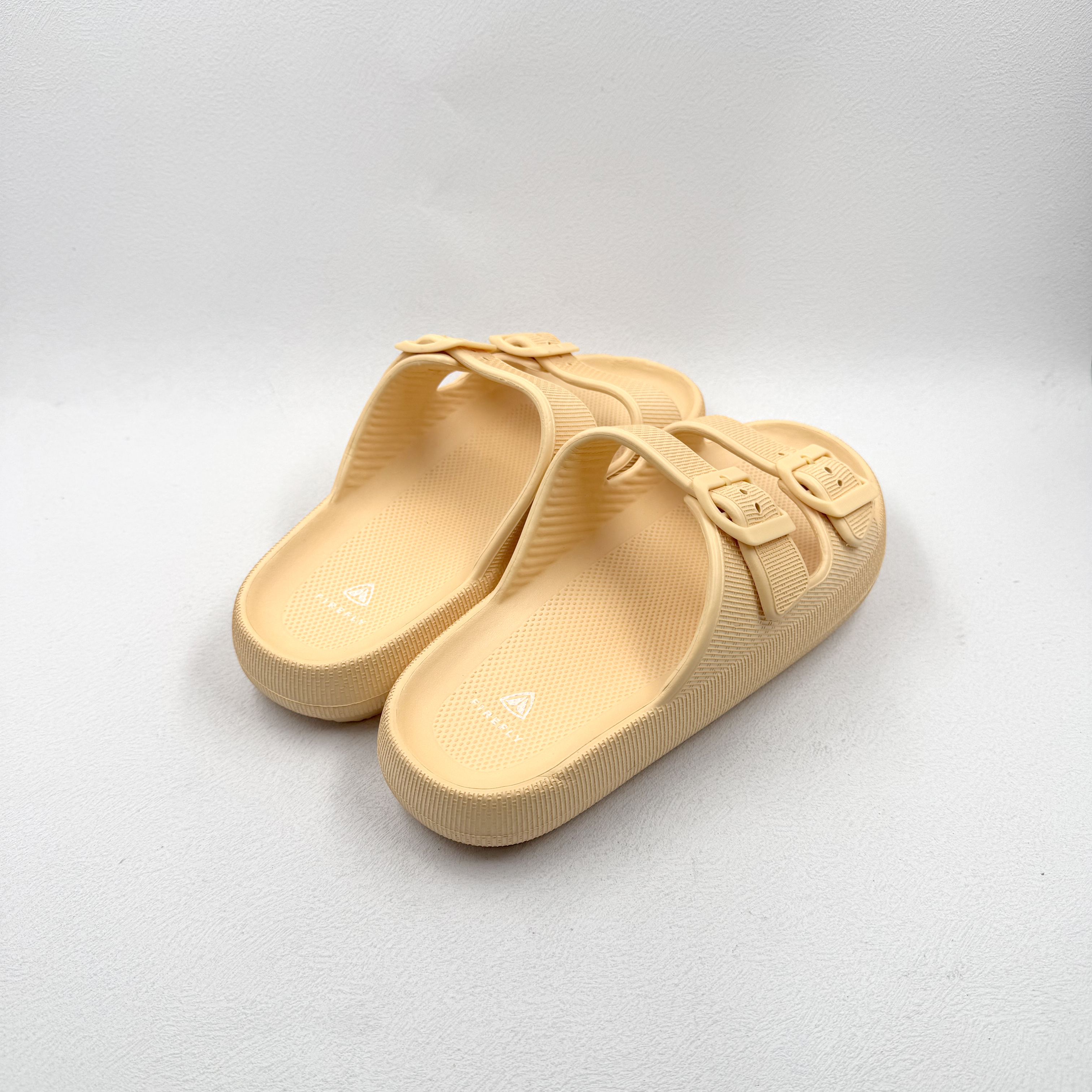 Damas Sandalias de estilo amarillo de Birkenstock Eva con dos hebillas en la parte superior