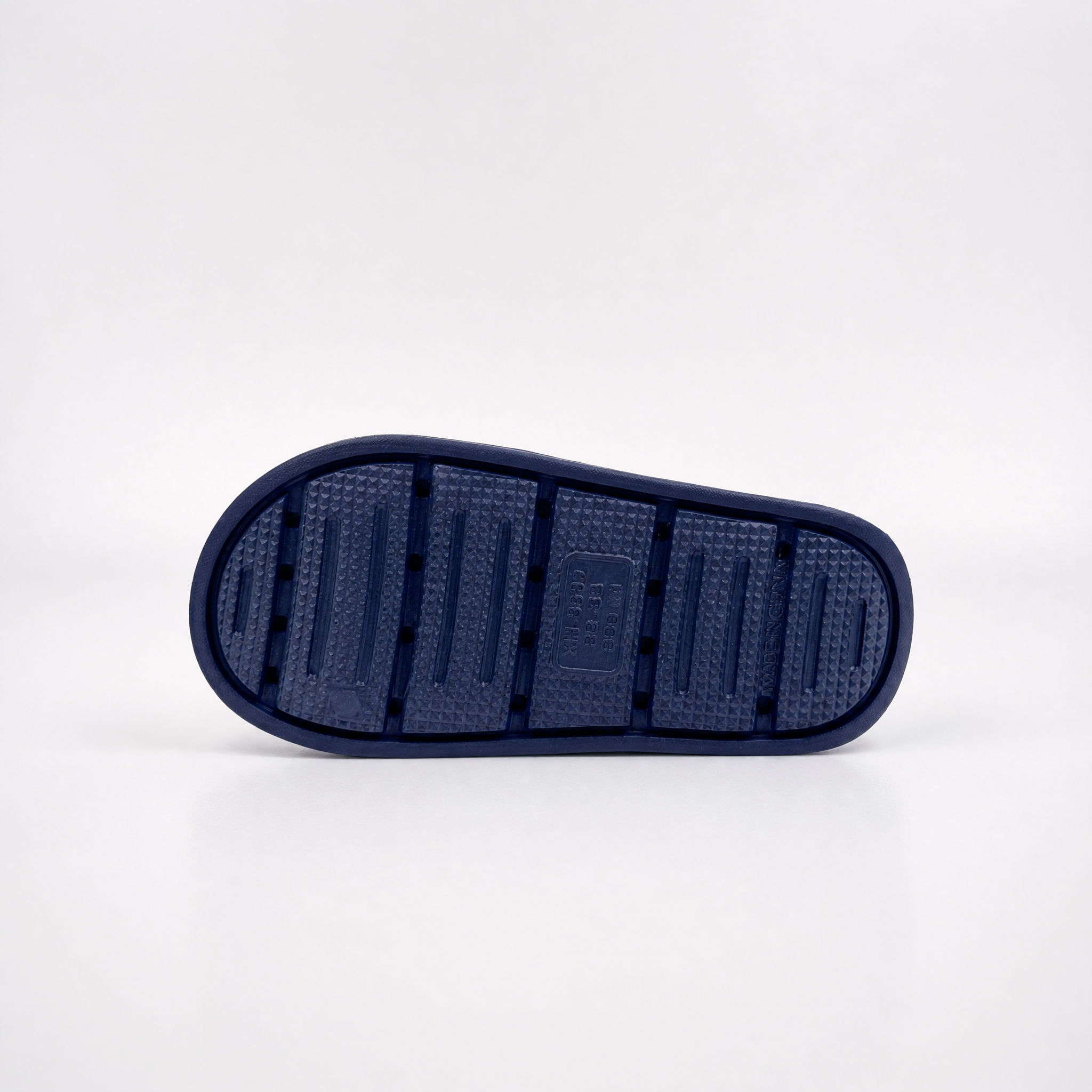 Chanclas azul marino para niños al por mayor con dijes de motocicleta y baloncesto