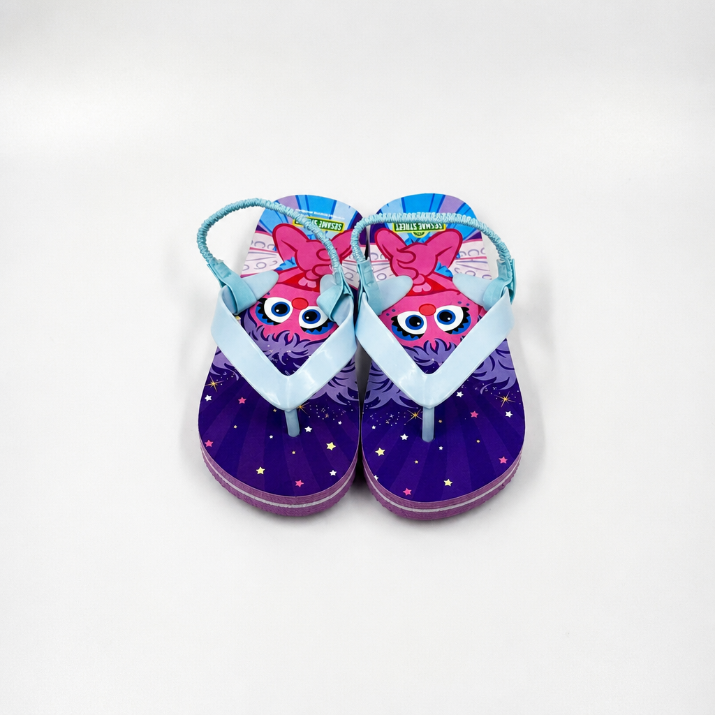 Bulk Sesame Street Abby Cadabby Chanclas para niños pequeños con correa trasera