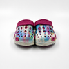 Zuecos coloridos al por mayor para niños Tie-Dye con correa rosa de EVA