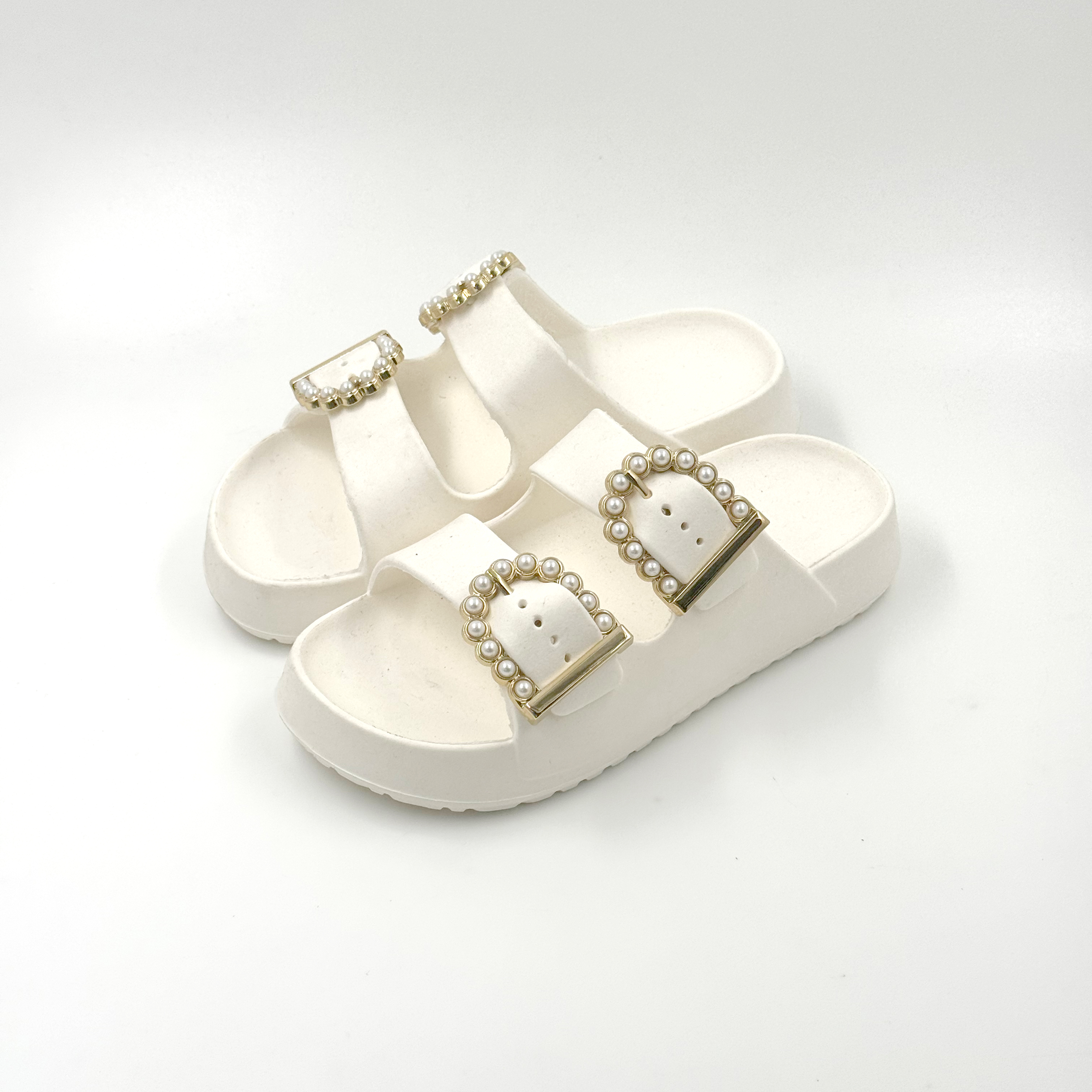 Zapatillas para niños Zapatillas blancas Zapatillas con perlas