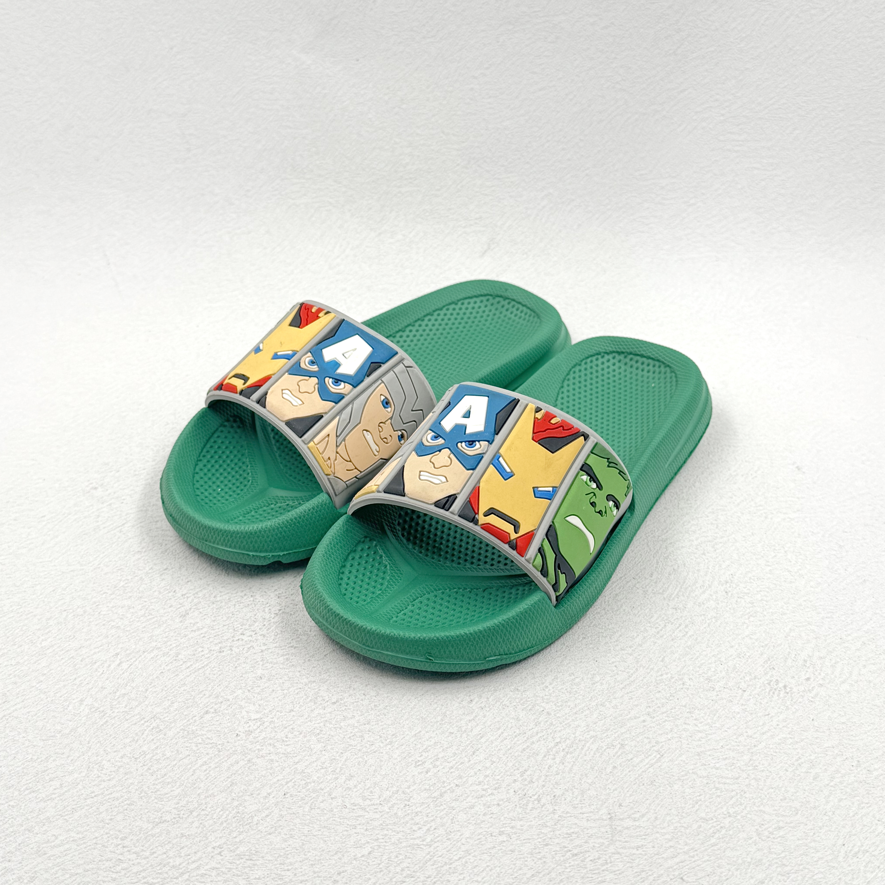 Kids Green Avenger Slip on Sandal