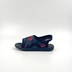 Venta al por mayor Sandalias de Spider-Man para niños Zapatos de verano con carácter azul