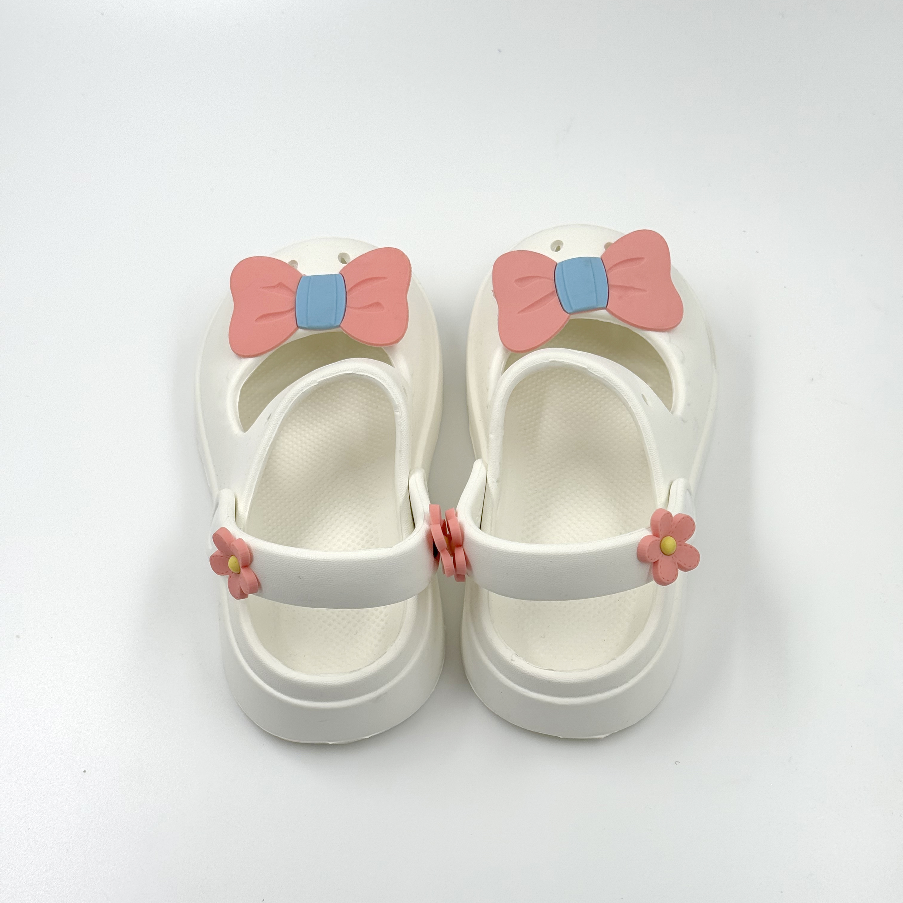 Girls Pink Bow lindo zuecos