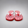 Venta al por mayor Chanclas con estampado Sweethearts XOXO para mujer