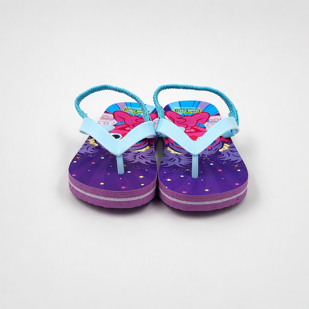 Bulk Sesame Street Abby Cadabby Chanclas para niños pequeños con correa trasera
